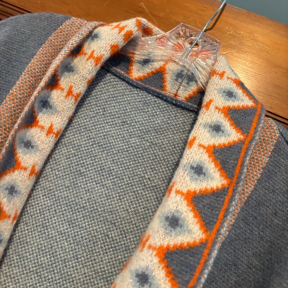 BOHO AZTEC CARDIGAN COAT SWEATER Out of Stock Size L - Picture 3 of 6